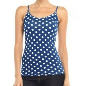 Blue Polka Dot Cami Top